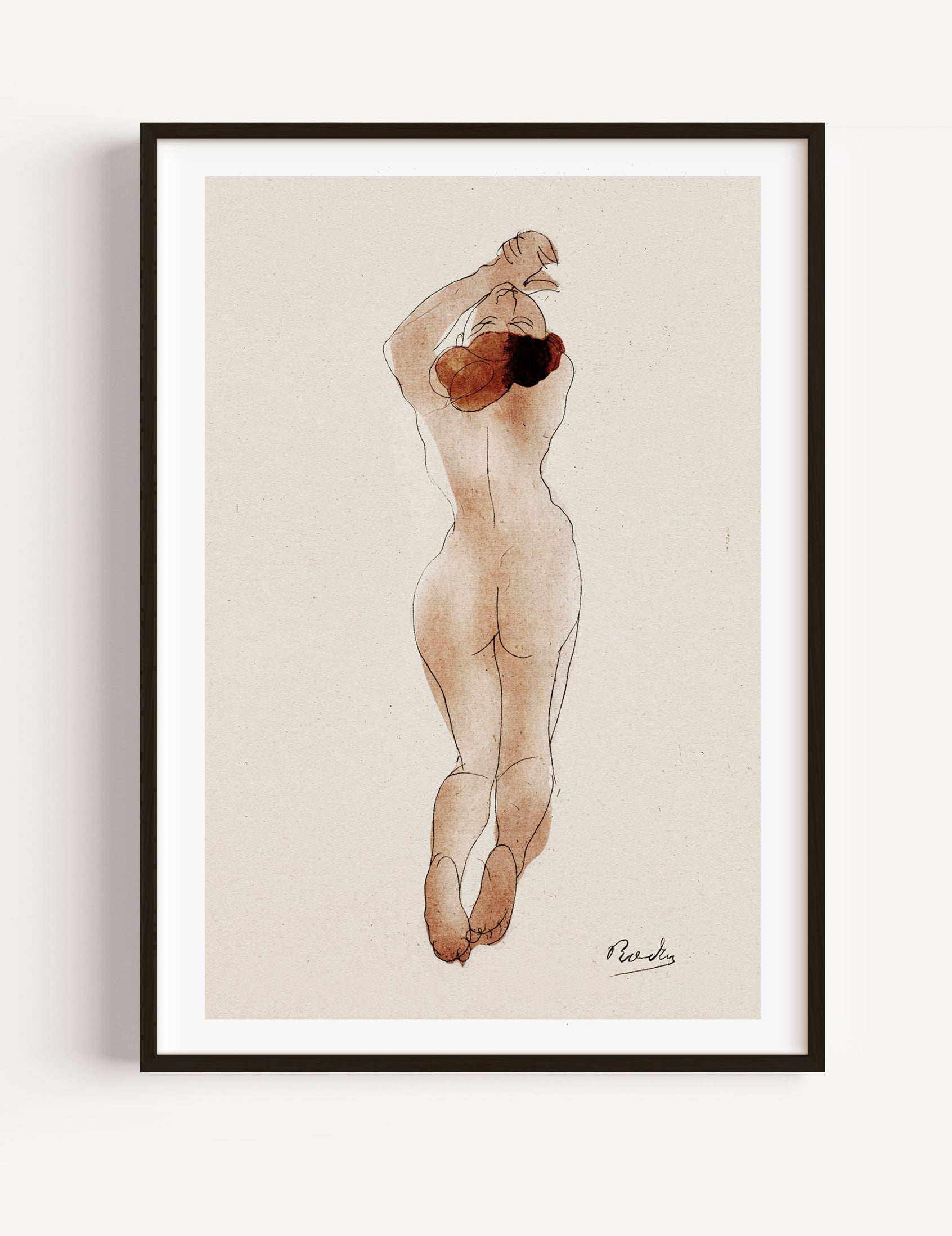 Naked Woman by Auguste Rodin poster