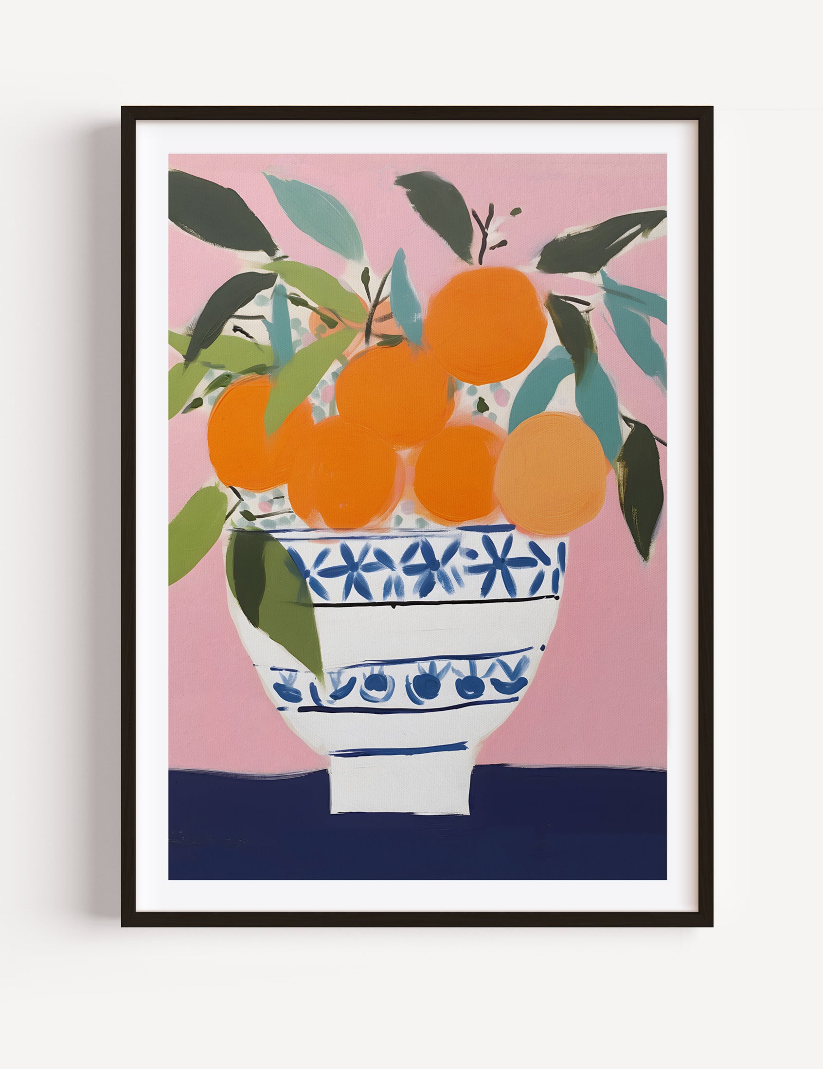 Bowl with Oranges Poster