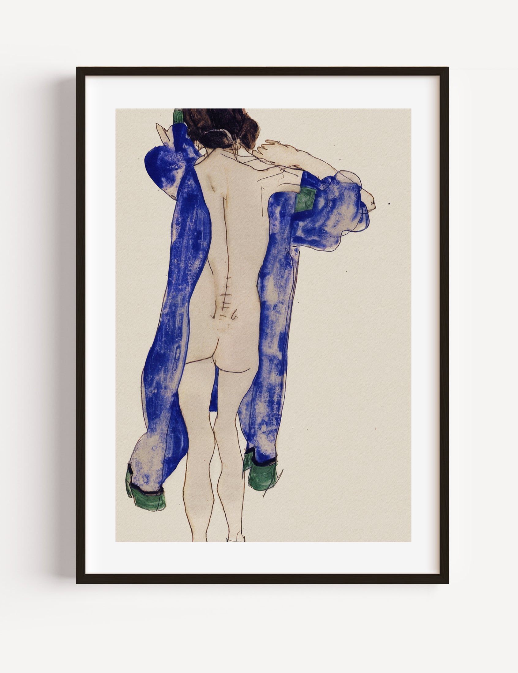 Woman in Blue by Egon Schiele Poster