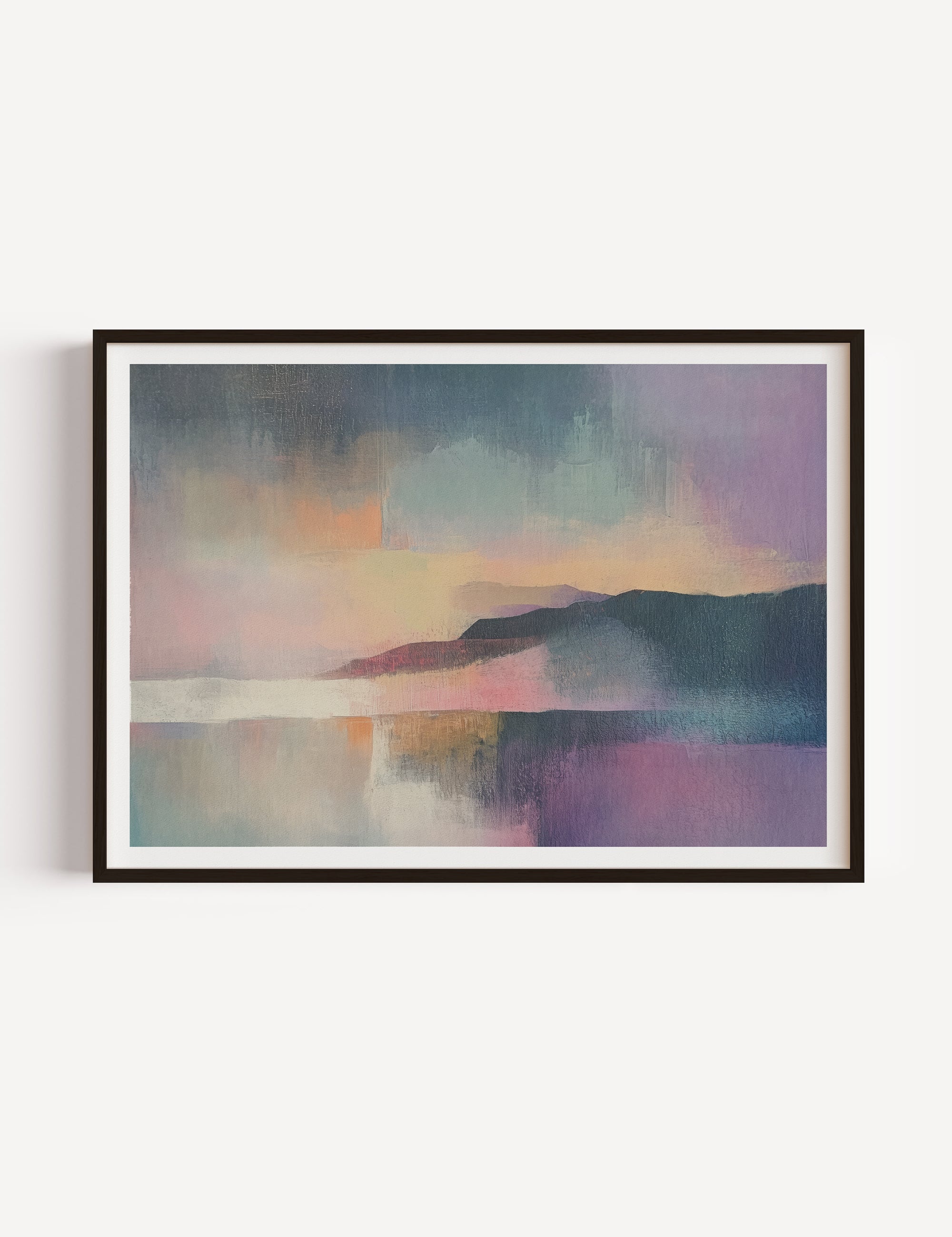 Whispers of the Horizon Abstract Landscape Poster
