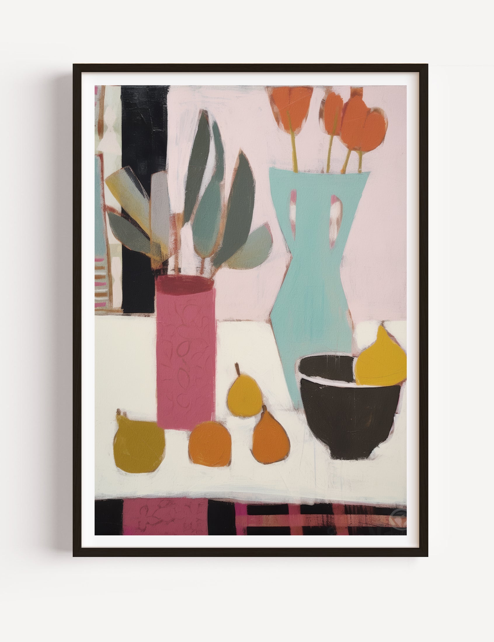 Nature Morte with Pears and Tulips Poster