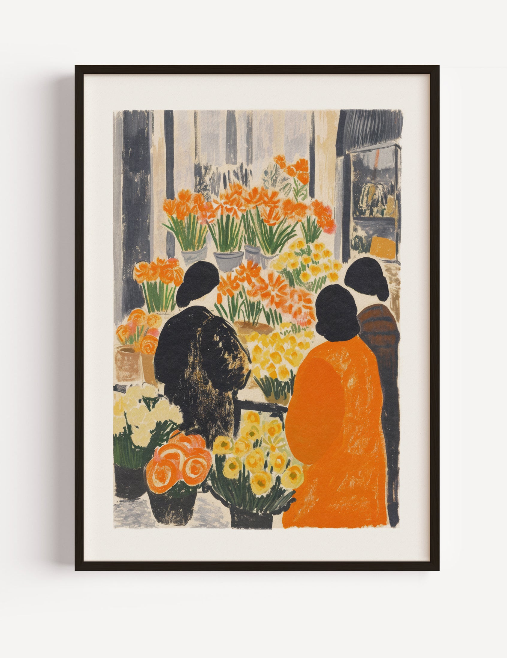 Flower Market Print Poster