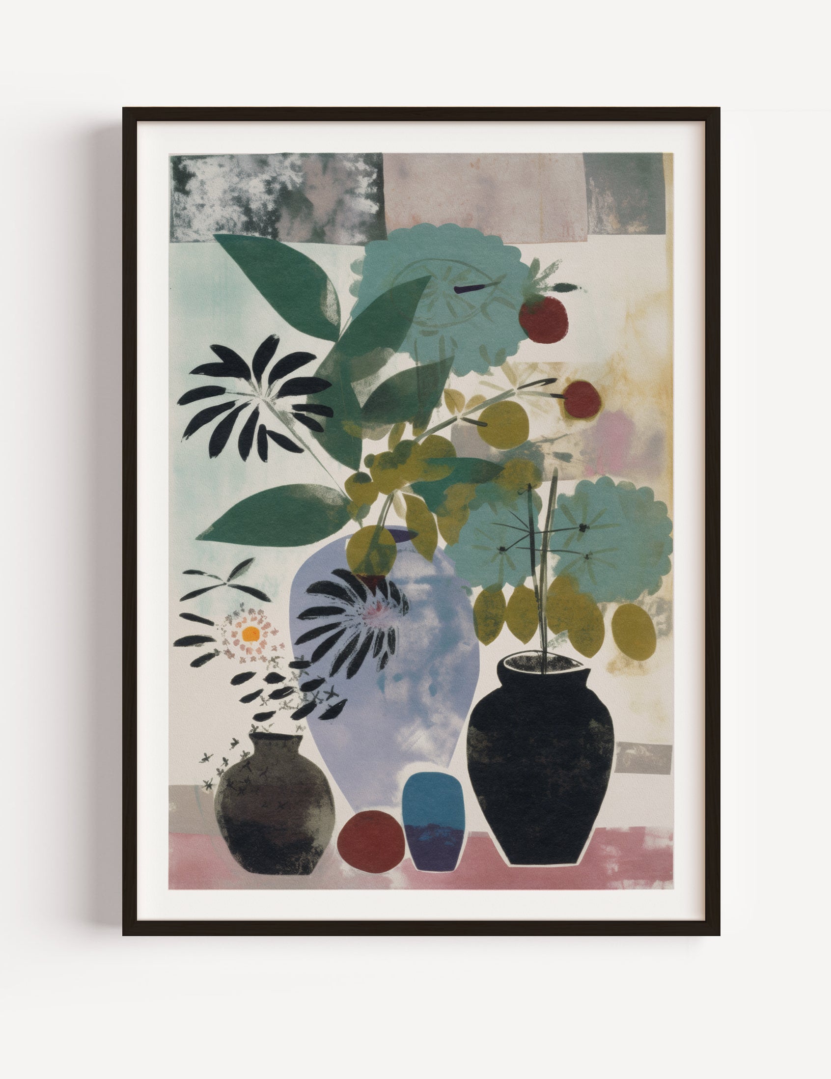 Modern Still Life with Black vase Poster