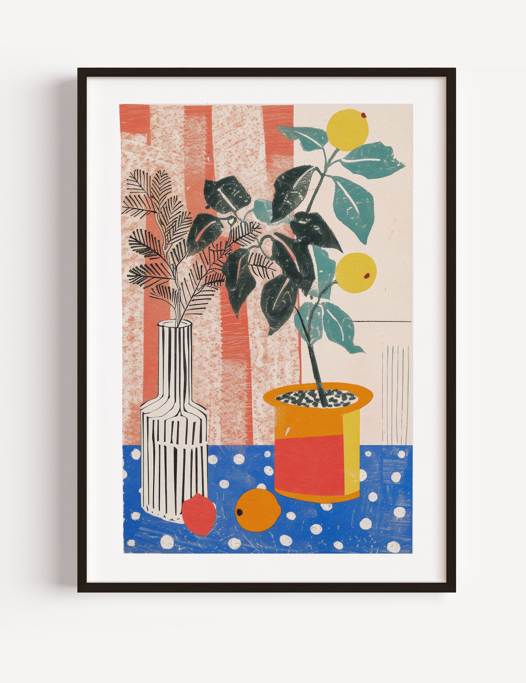 Still Life on Polka Dot Poster