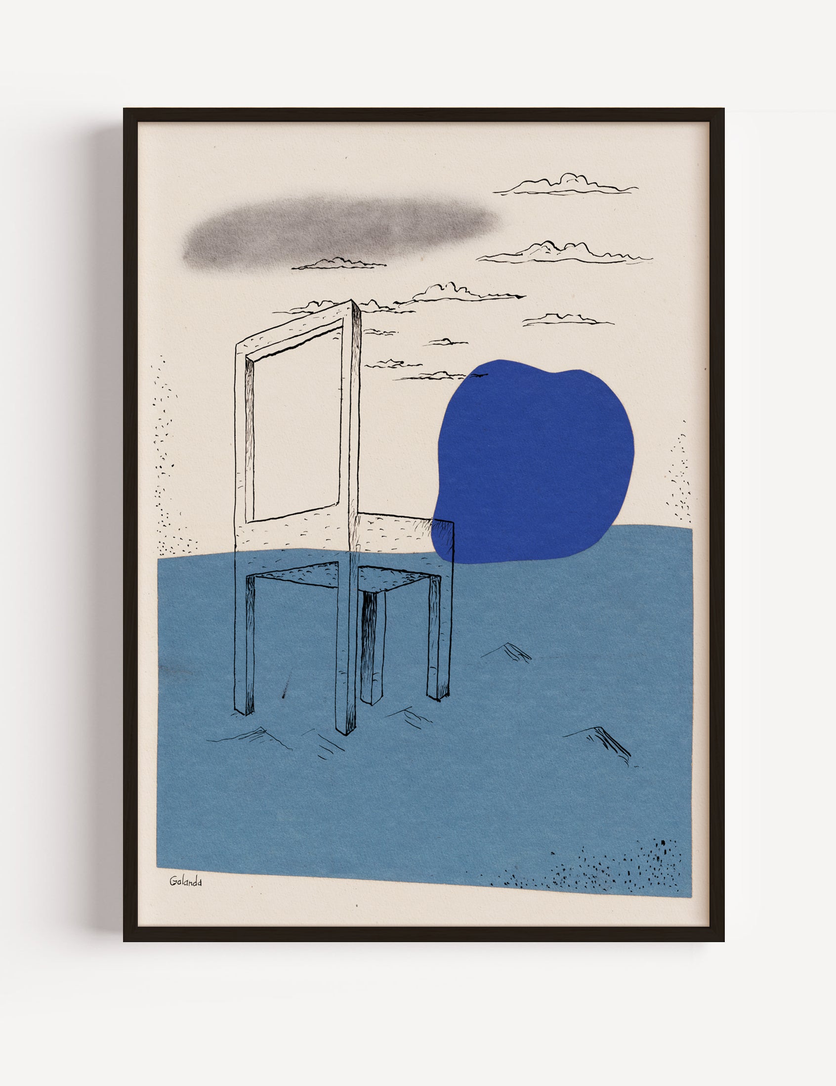 Landscape with a chair  by Mikuláš Galanda, 1929 Poster