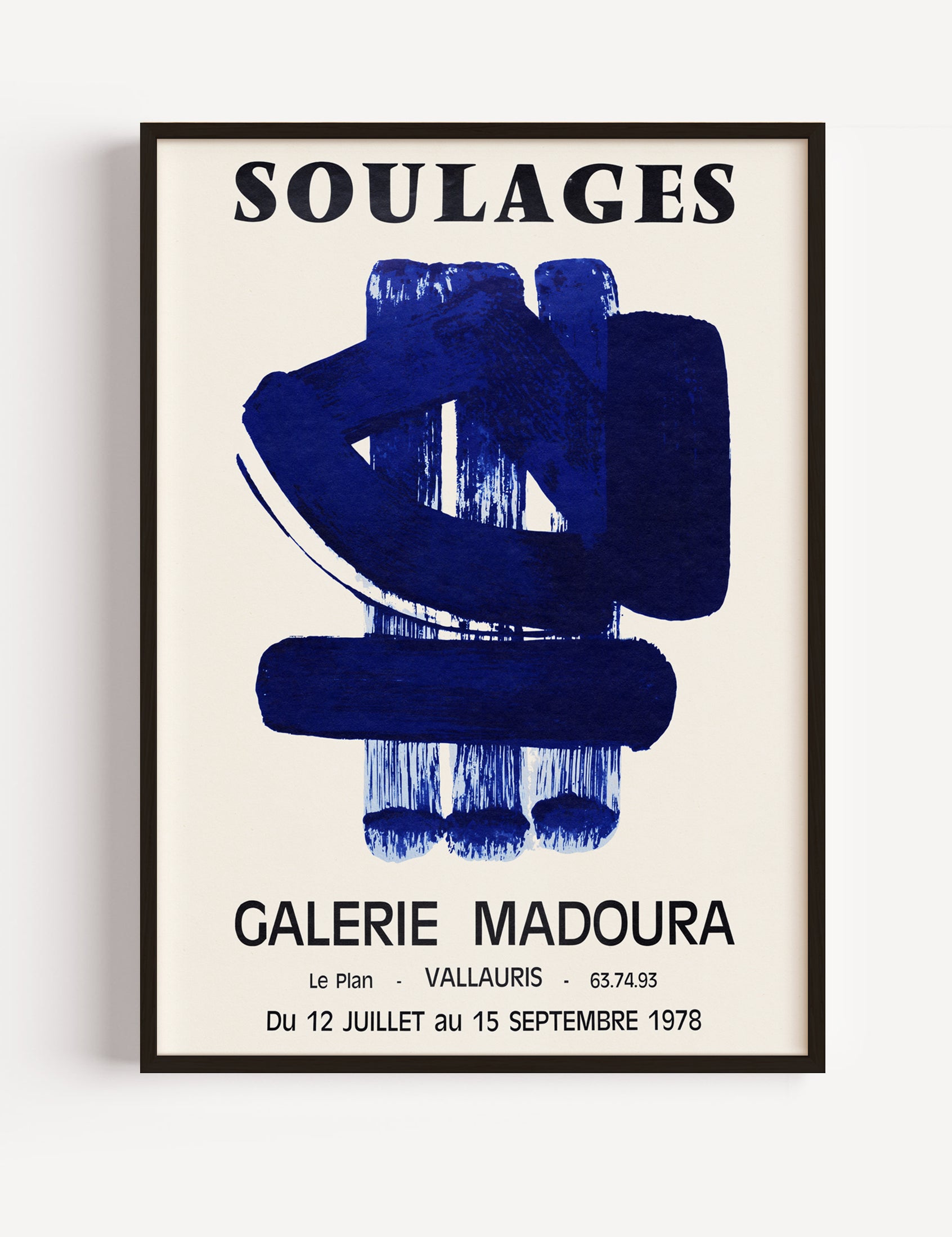 Pierre Soulages Vintage Exhibition Poster