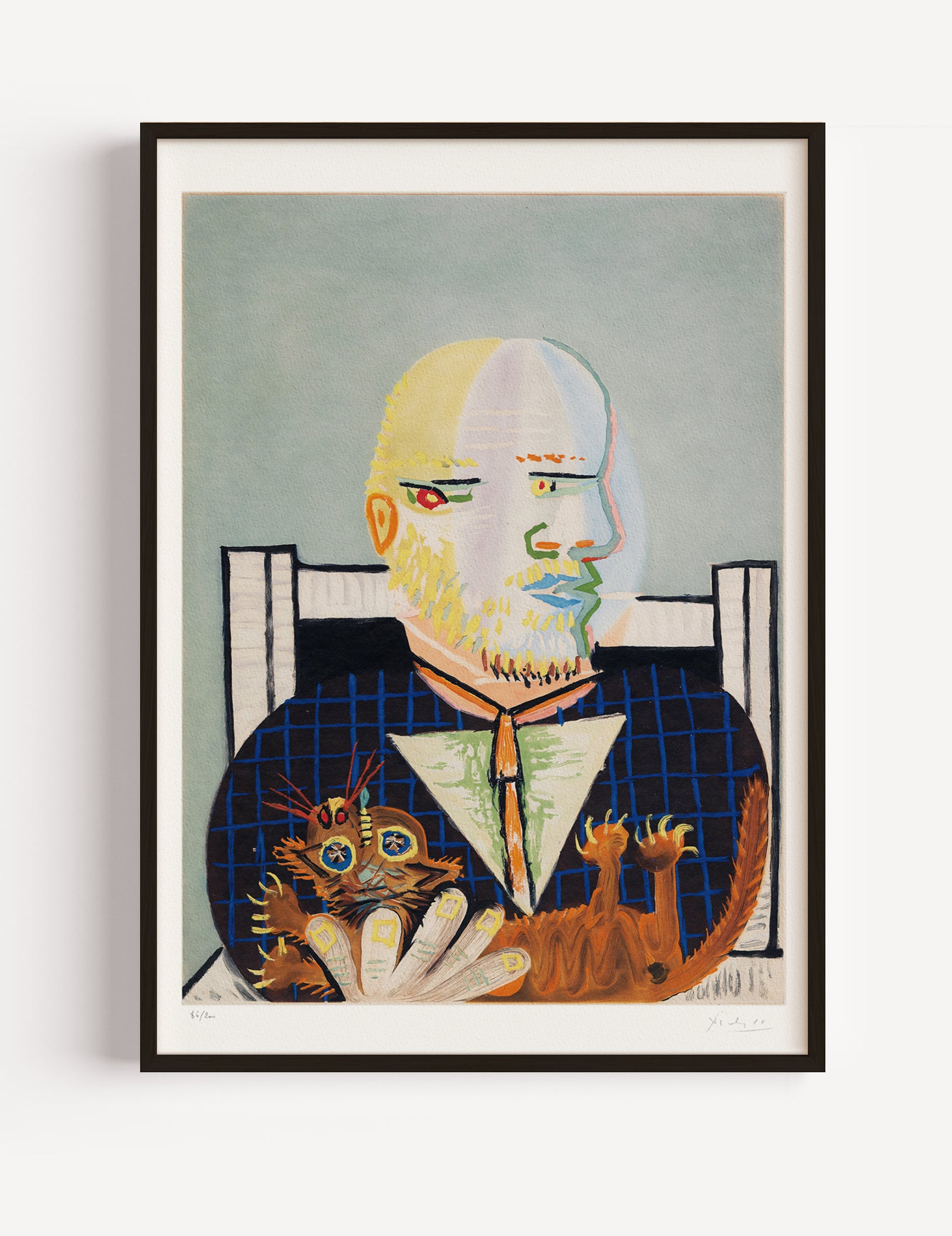 Man with the Cat by Pablo Picasso Poster