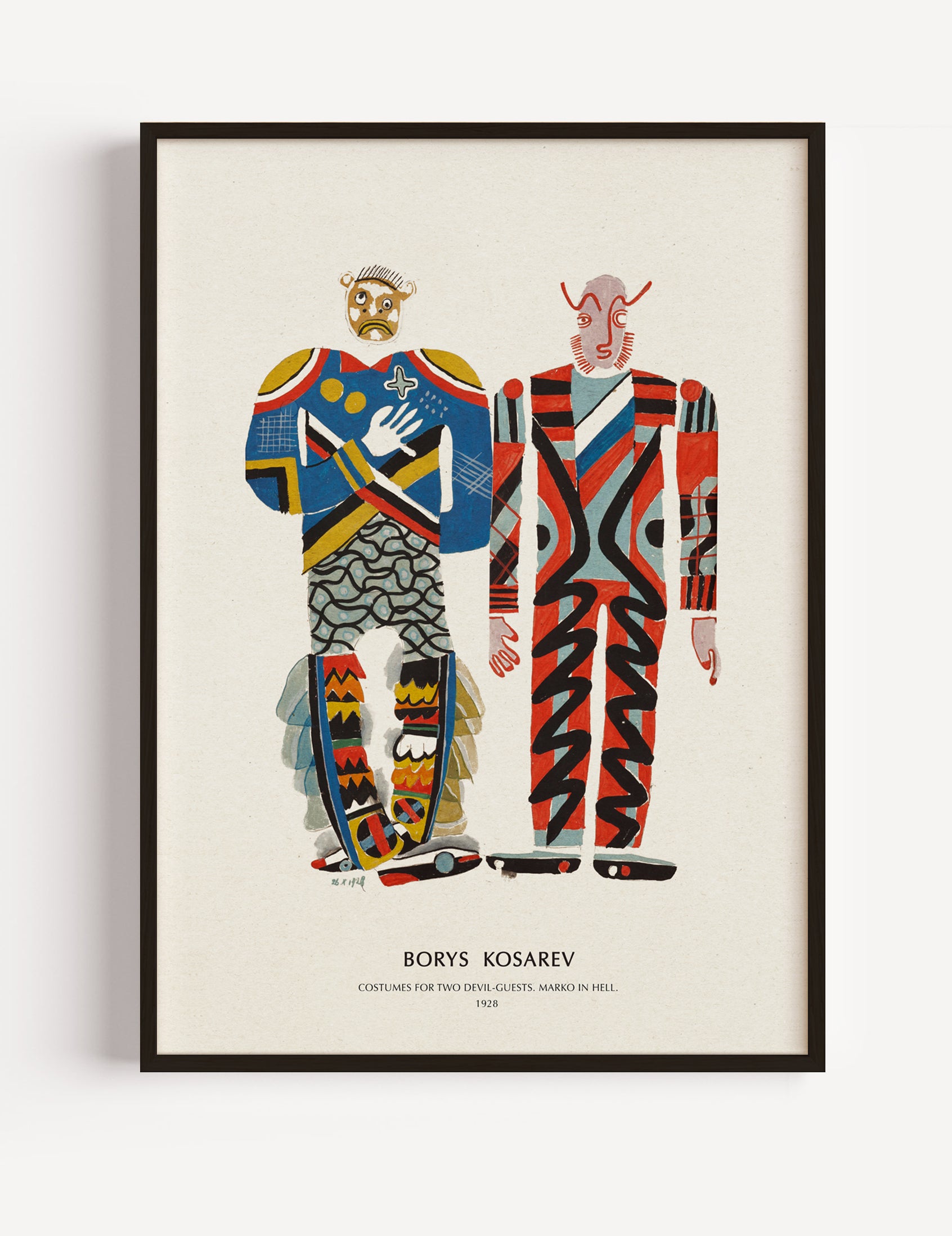 Borys Kosarev, Costume for Devil-Guests. Marko in Hell 1928 Poster