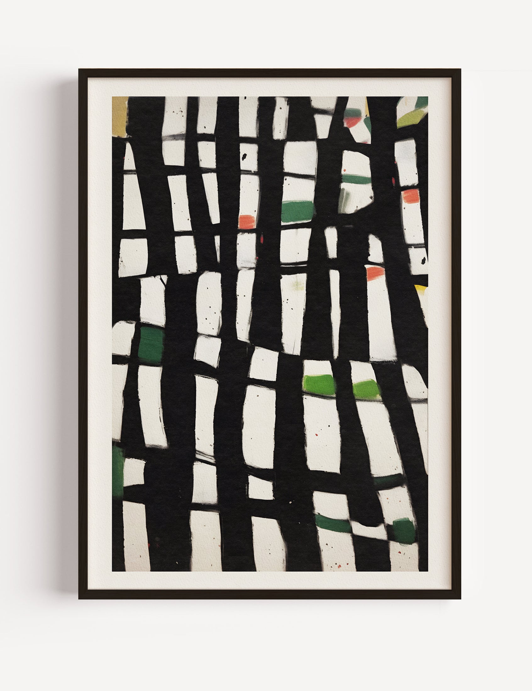 Black and White Geometric Abstraction by Studio Manufaktura Poster