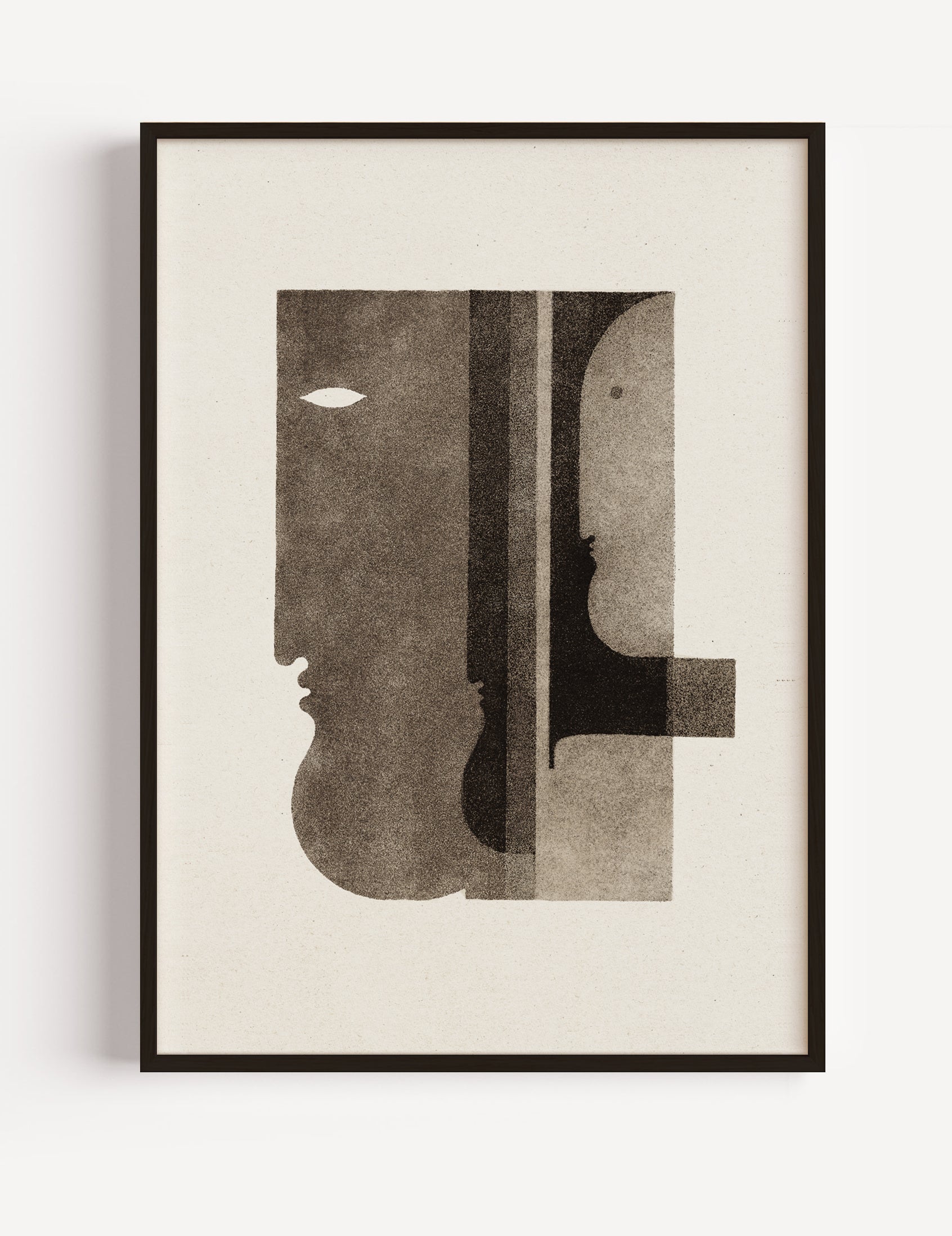 Two Profiles by Oskar Schlemmer, 1920 Poster