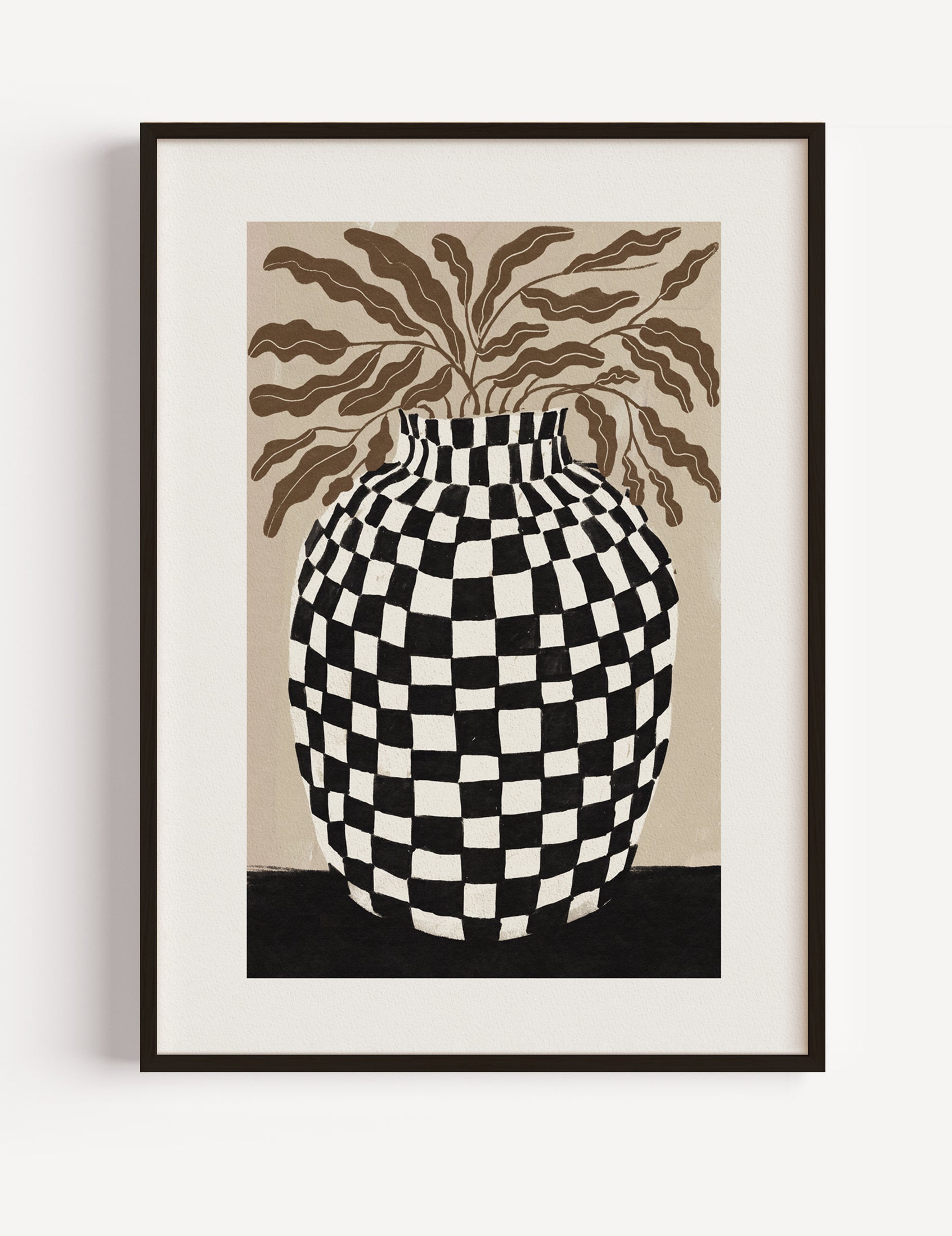 Checkered Vase by Eliza Majcher Poster