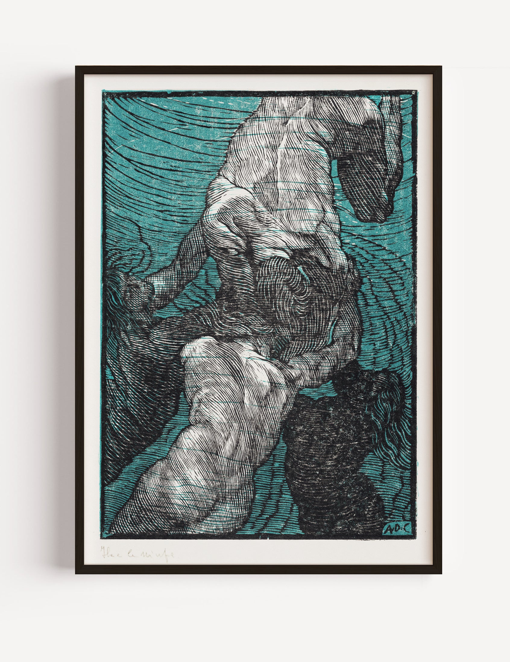 Hyla and The Nymphs by De Carolis 1925 Poster