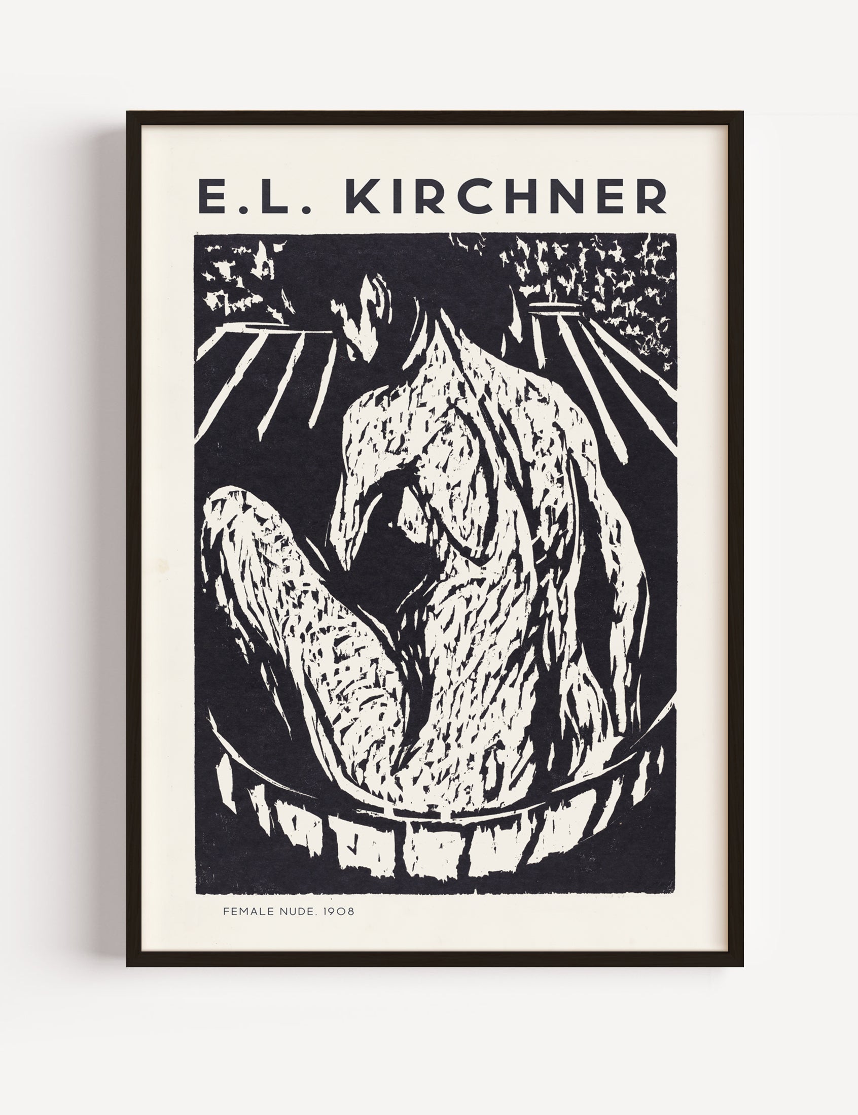 Ernst Ludwig Kirchner, Female Nude, 1908 Poster