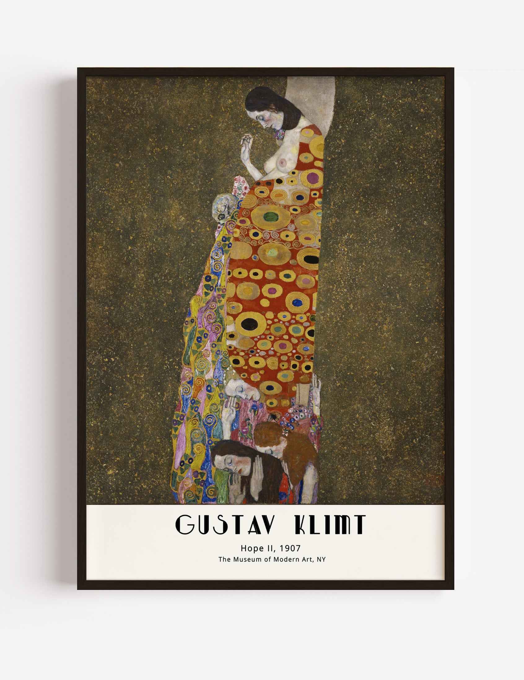 Hope II by Gustav Klimt, 1907 Poster